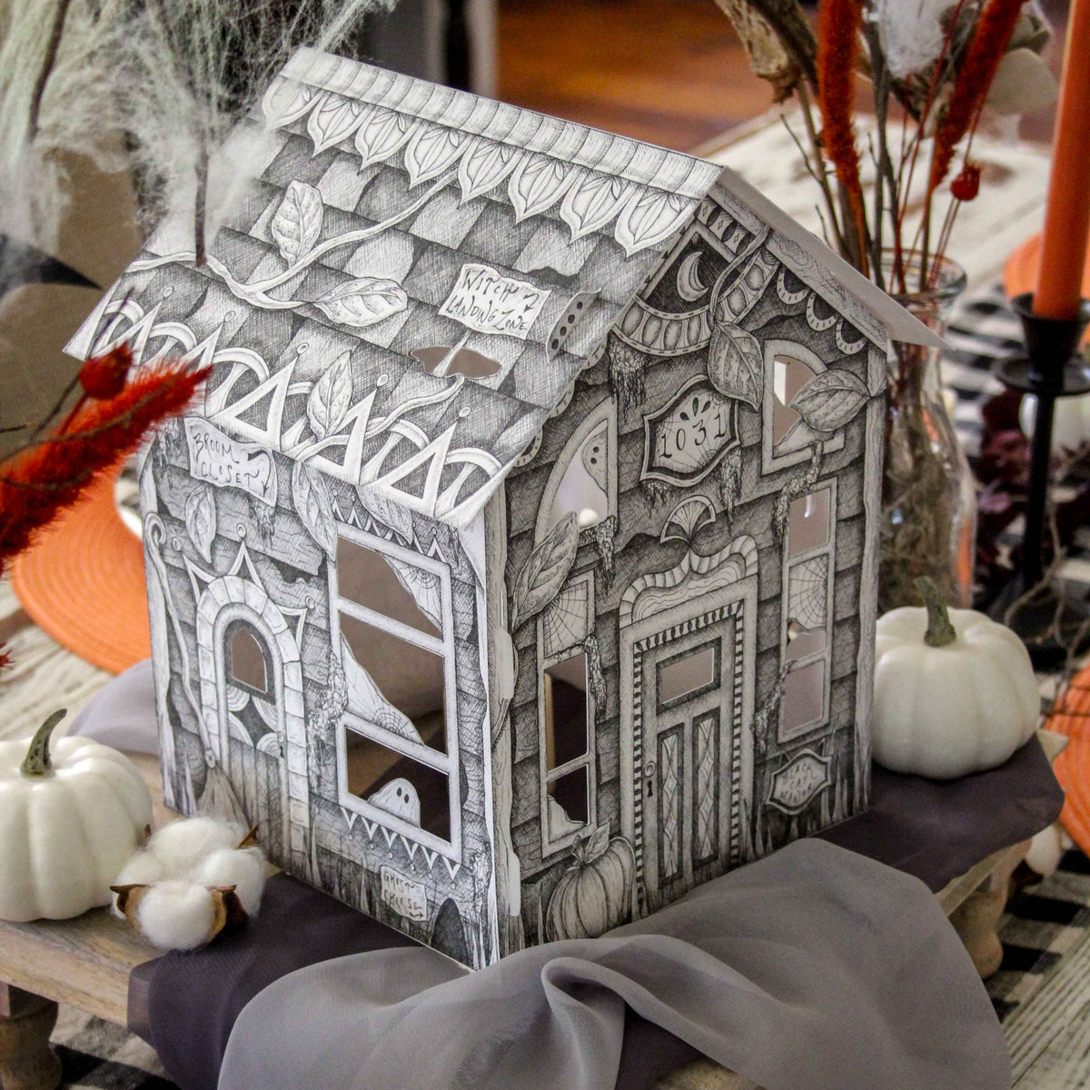 Black Cat Manor Paper PopUp Decoration Mackenzie Myrick Studio