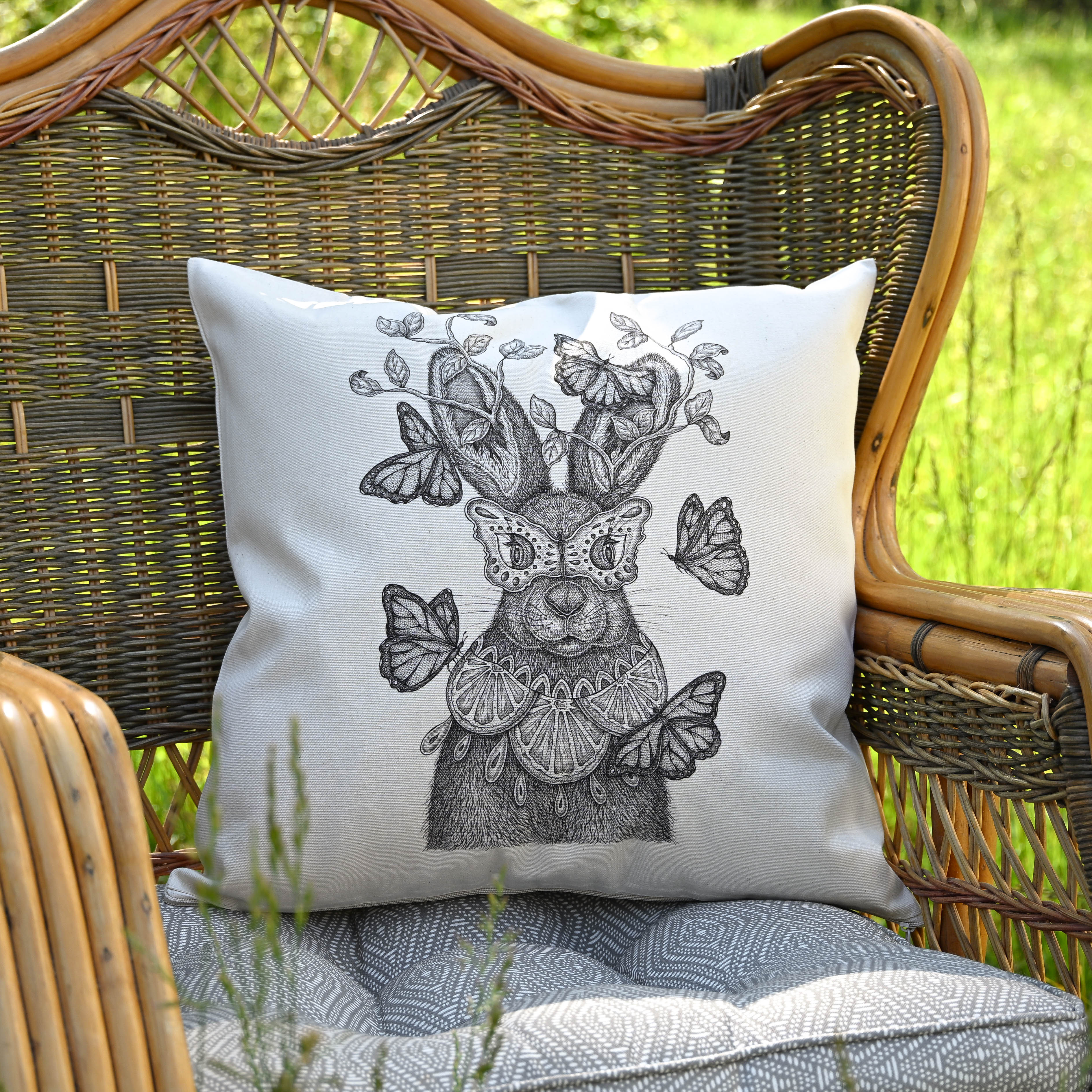 Calliope Rabbit | Pillow Cover – Mackenzie Myrick Studio