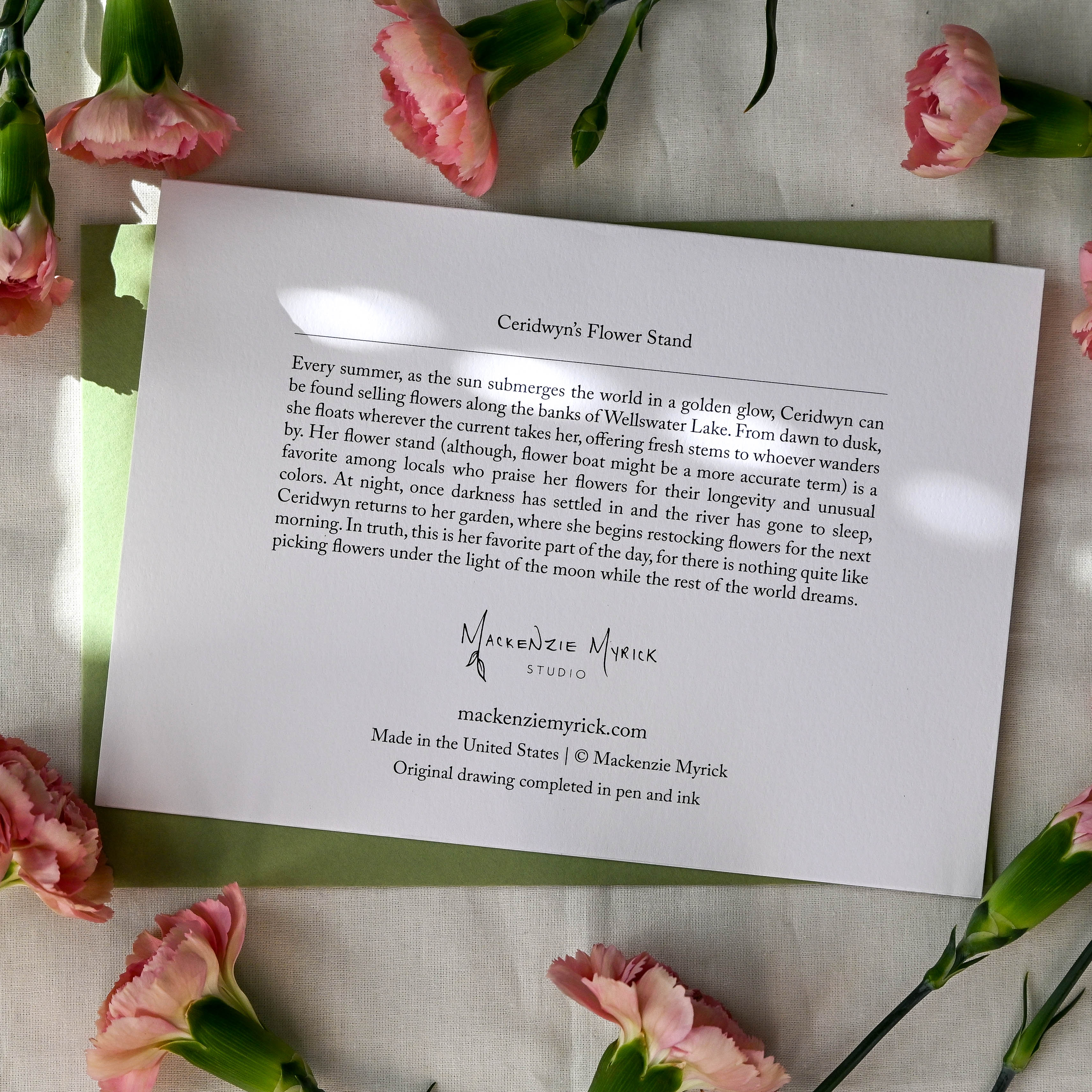 Ceridwyn's Flower Stand | Greeting Card – Mackenzie Myrick Studio